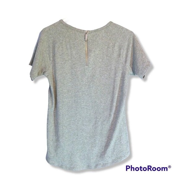 Michael Kors Small Fitted Shirt - Metal MK Logo Charm - Back Zipper Detail - Picture 2 of 6